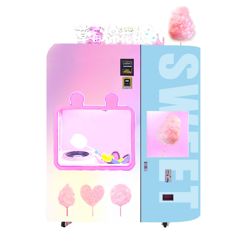 低保守 綿菓子メーカー 自動販売機 110V/220V 定電2500W 定電 32インチタッチ画面