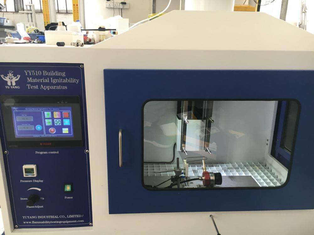 EN ISO 11925-2 標準に準拠する建物構造の分類のための燃焼性試験機器