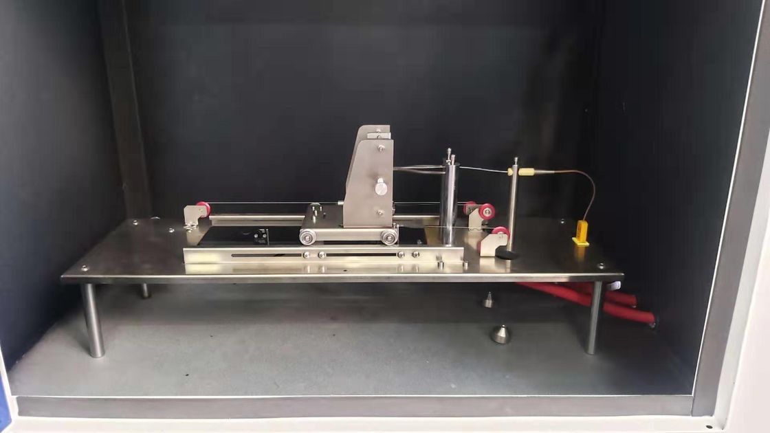 IEC 60695-2-11 準拠グローワイヤ試験機による着火時間と燃焼時間 GWIT 可燃性 GWFI の測定