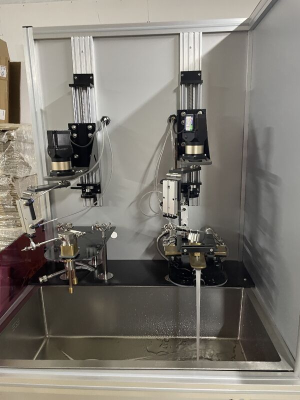 EN817 プロフェッショナル 蛇口スイッチ耐久性試験器,加熱による自動水循環,蛇口耐久性評価のための2ステーション同時試験