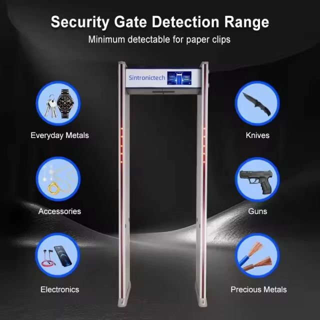 Walk Through Metal Detector Security Door Entrance Metal Detection Gate Factory Price