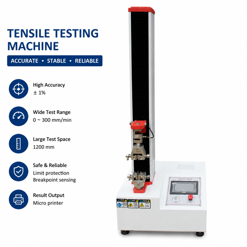 High Precision Tensile Testing Machine 50KG 100KG 200KG Universal Material Strength Tester for Plastic Film Tape Rubber