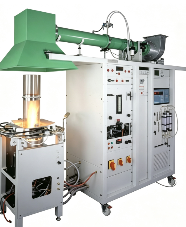 ASTM E2058 熱放出率測定のための 31 kW プロパンサンドボックスバーナーを持つ火の拡散装置