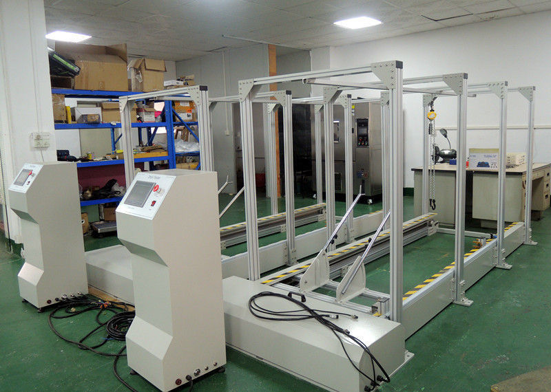 EN 71-1のおもちゃのアルミニウム衝撃試験2m/sの動かされた乗車のための動的強度テスト装置