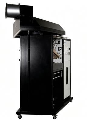 ISO9239 に準拠する,重点放射流量試験器,総電源2KW,床熱流量試験用300mm × 450mmの放射パネル